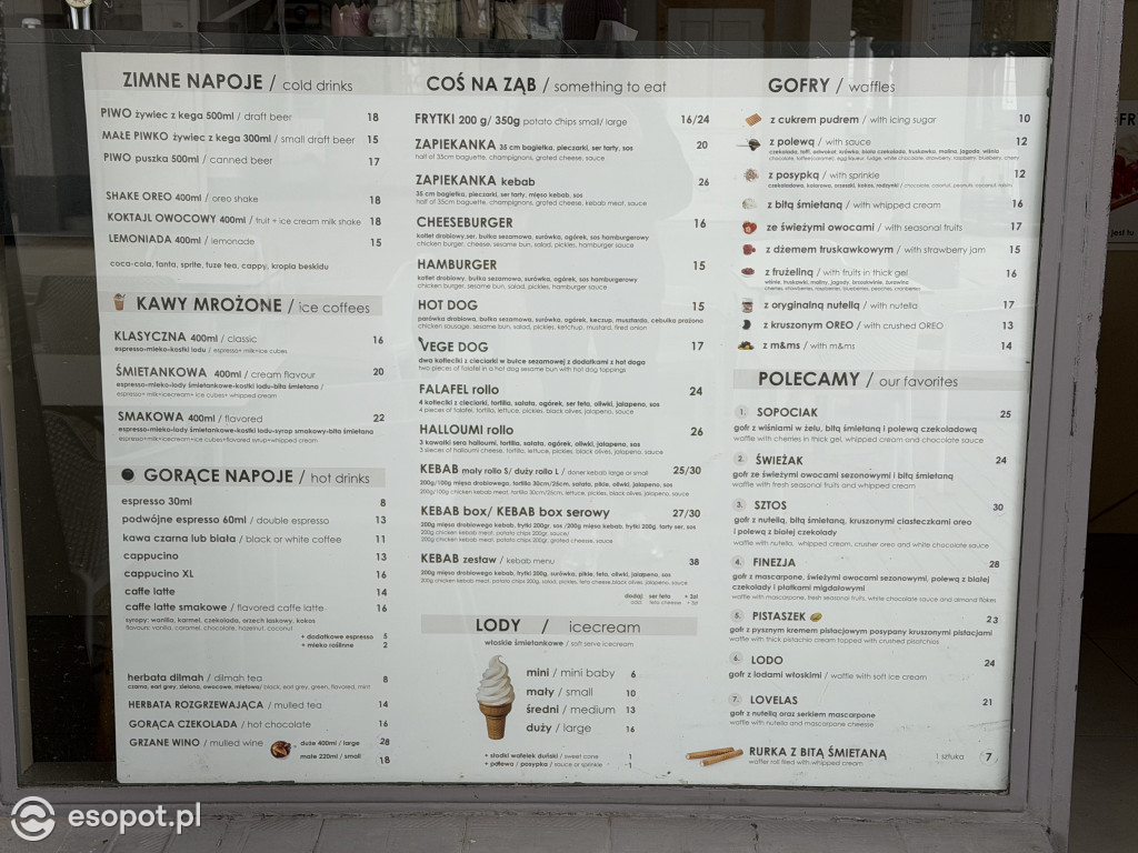 Tyle kosztują lody, gofry i zapiekanki w Sopocie [FOTO]