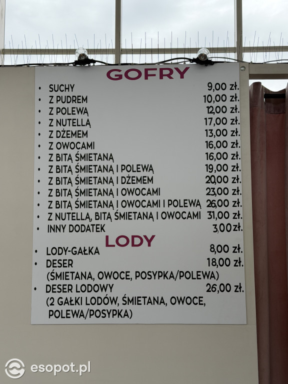 Tyle kosztują lody, gofry i zapiekanki w Sopocie [FOTO]