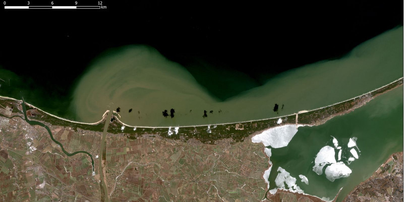 Zdjęcie satelitarne, 6 marca 2021. Źródło: Facebook - Polska z Sentinela / ESA / Copernicus
