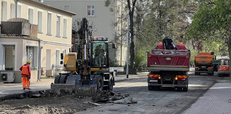 Trwa przebudowa ul. 3 Maja w Sopocie. Fot. Rafał Czajka