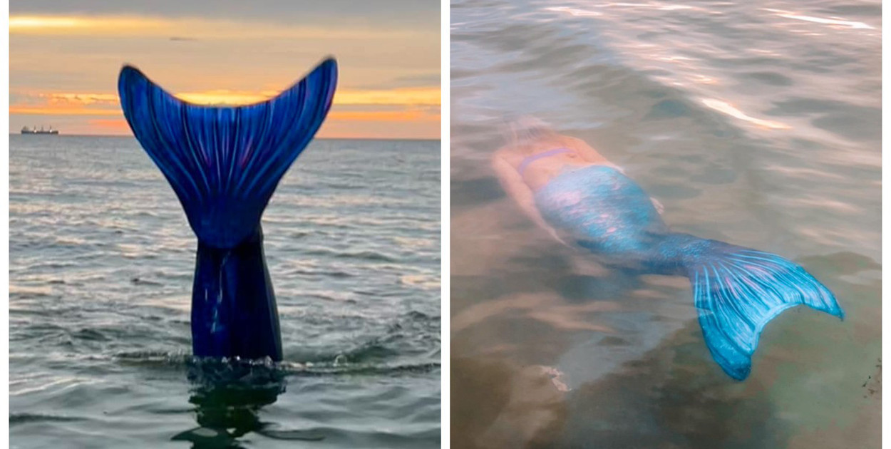 Niecodzienny widok na sopockiej plaży. Kim jest kobieta, która została syreną?