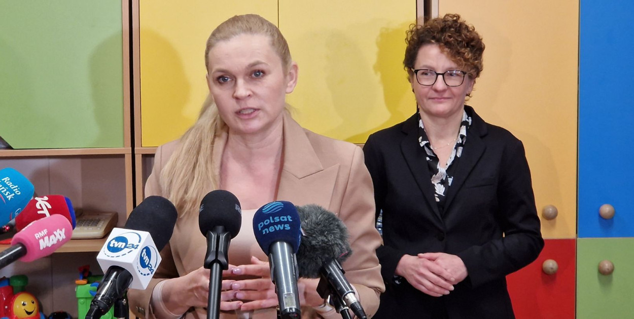 Od lewej: Ministra Edukacji Barbara Nowacka i Magdalena Czarzyńska-Jachim p.o. Prezydentki Sopotu. Fot. Przemysław Szczygieł - esopot.pl