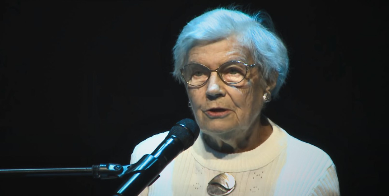 Fot. Youtube - CENGdansk - Patriotyzm w moim życiu? Elżbieta Tatarkiewicz-Skrzyńska