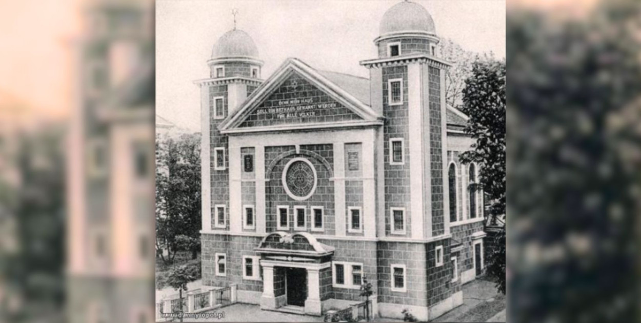 Tragiczne dzieje synagogi w Sopocie! Dziś pozostała po niej tylko tablica