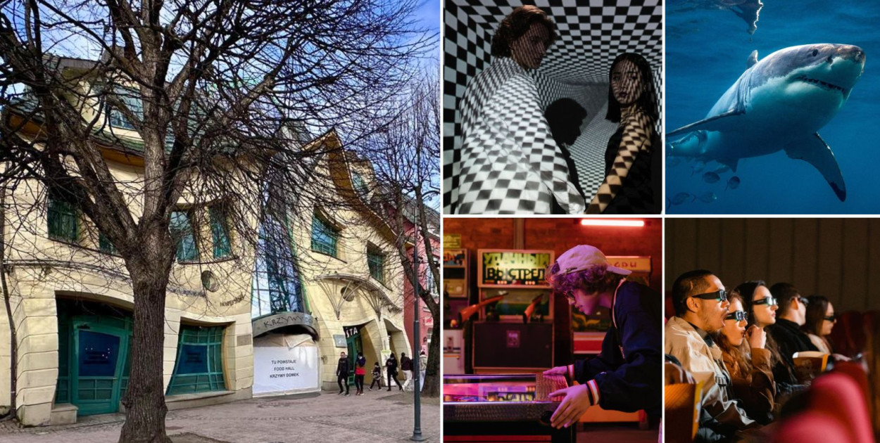 Krzywy Domek z Muzeum Iluzji, Oceanarium VR i sceną dla artystów