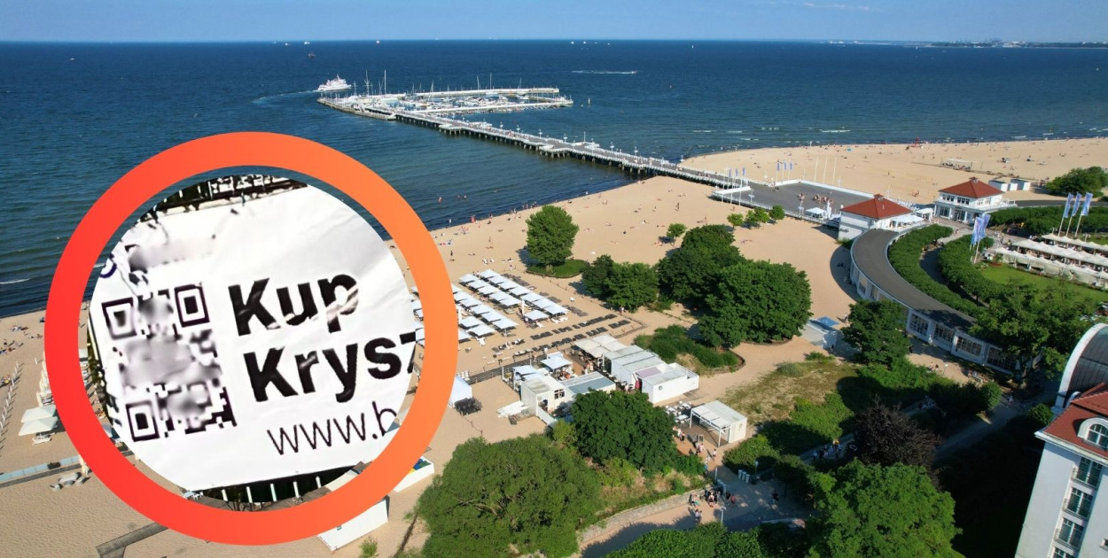 Skandaliczna "reklama" w Sopocie! Baner z kodem QR promował narkotyki