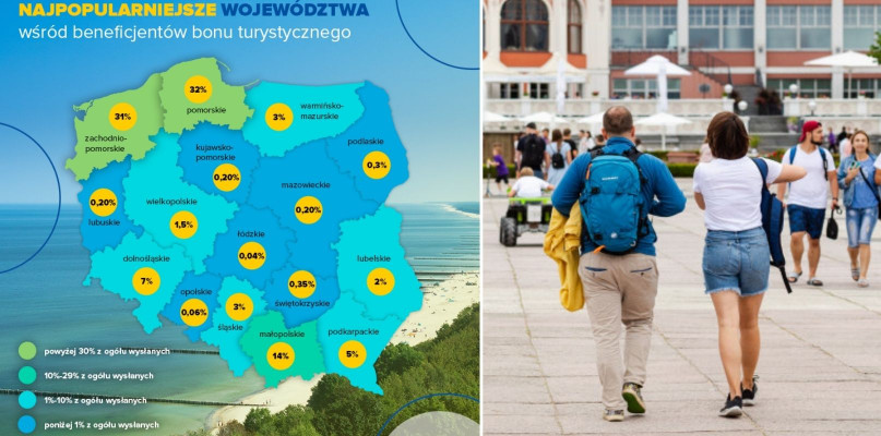 Mapa po lewej: Nocowanie.pl. Zdjęcie po prawej: fotografia poglądowa