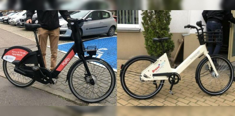 Po lewej - rower ze wspomaganiem elektrycznym. Po prawej - bez. / Fot. gdansk.pl