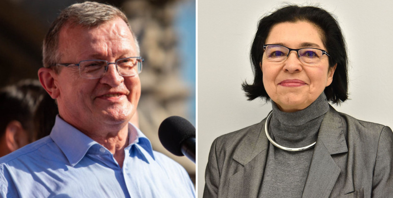 Od lewej: Tadeusz Cymański (fot. esopot.pl); Małgorzata Chmiel (Adrian Grycuk, CC BY-SA 3.0 PL, via Wikimedia Commons)