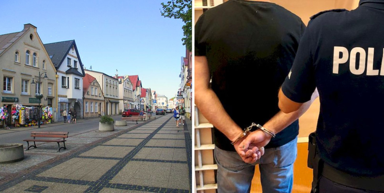 Po lewej: Ustka, ul. Marynarki Polskiej, fot. Wladyslaw Goliński (CC-BY 3.0). Po prawej: fot. Komenda Miejska Policji w Sopocie