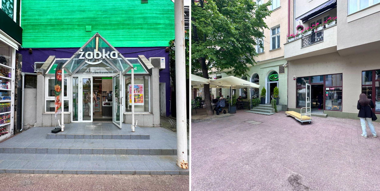 Na zdjęciu: sklep Żabka w okolicy Placu Przyjaciół Sopotu oraz lokal, w którym według nieoficjalnych informacji ma powstać kolejna restauracja z kebabem.