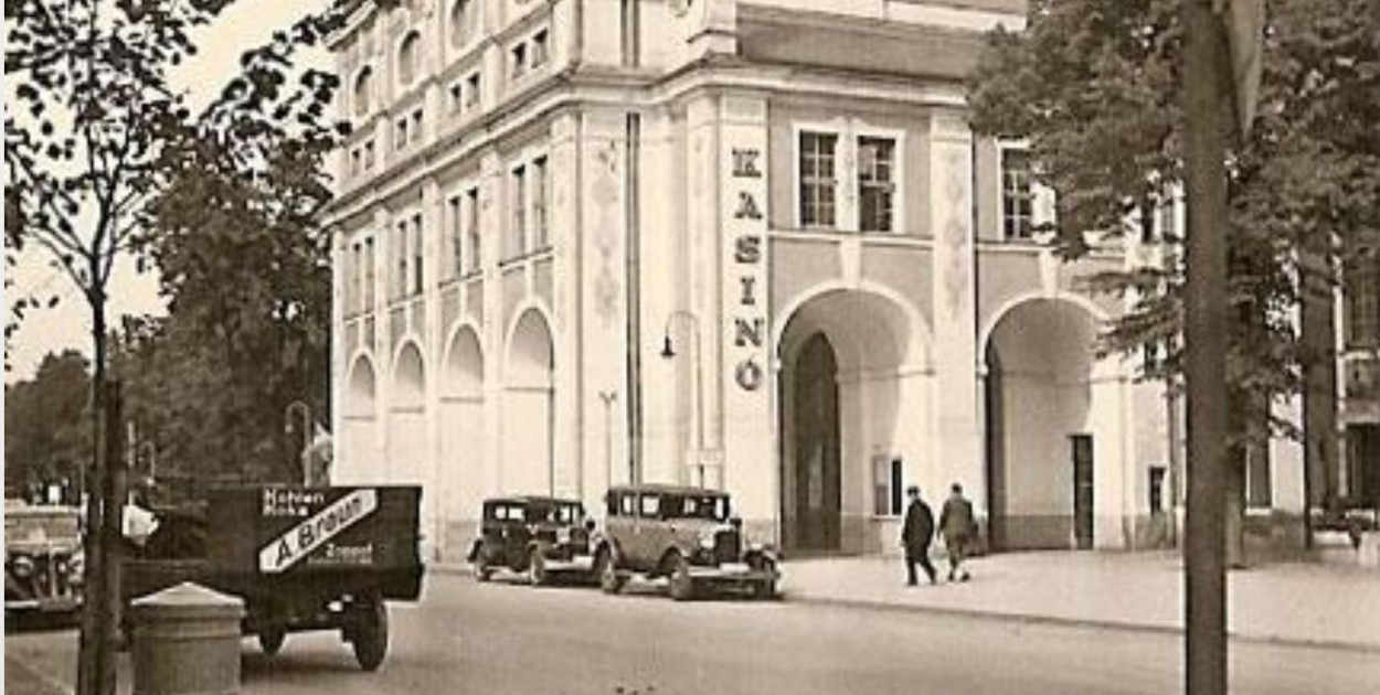 Kasyno widziane od strony dzisiejszej ul. Powstańców Warszawy, zdjęcie z 1930 r. (TPS), za: www.dawnysopot.pl.