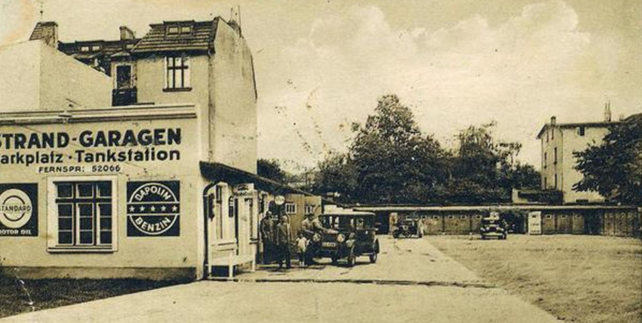 Garaż Plażowy na pocztówce z ok. 1930 r. (DST), za: www.dawnysopot.pl