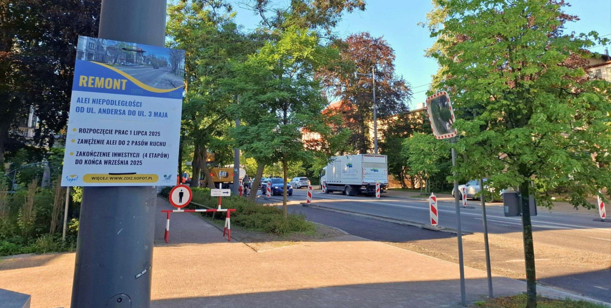 Remont Alei Niepodległości. Materiały Zarządu Dróg i Zieleni