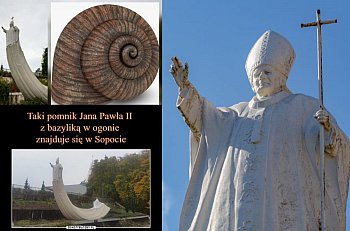 Ślimak czy syrena? Memy o pomniku Jana Pawła II w Sopocie-779