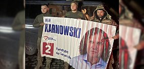 Banery wyborcze Jacka Karnowskiego trafiły na front