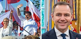 Wiece poparcia Nawrockiego i Trzaskowskiego