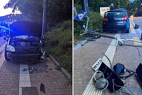 Szaleńcza ucieczka 19-latka w Sopocie! Jechał pod prąd, rozbił się na światłach-33667