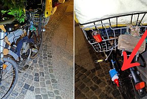 Jechał motorowerem po Monciaku! Zamiast lampy użył... znicza-33671