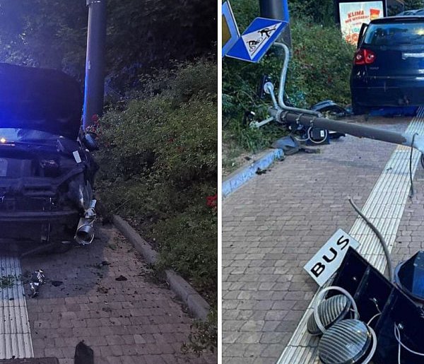 Szaleńcza ucieczka 19-latka w Sopocie! Jechał pod prąd, rozbił się na światłach-33667