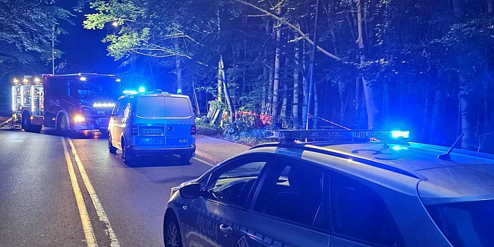 Tragiczny wypadek w Sopocie – Lexus dachował i uderzył w drzewo, kierowca nie żyje