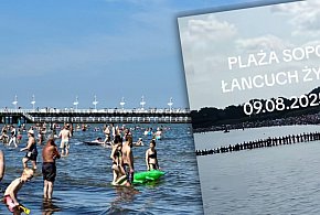 Łańcuch życia przy molo w Sopocie! Plażowicze pomagali w poszukiwaniach-34883