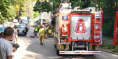 O krok od tragedii na ul. Goyki w Sopocie! Rowerzyście odpadło koło-35055