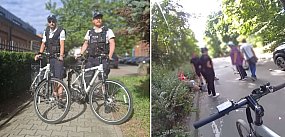 Policjanci ruszyli na pomoc rowerzyście [WIDEO]