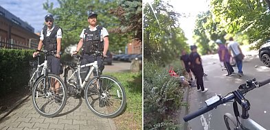 Policjanci ruszyli na pomoc rowerzyście! Zobacz kulisy interwencji [WIDEO]-35091