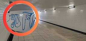 Graffiti w tunelu pod Al. Niepodległości