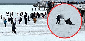 Tu kończy się zabawa. Lód załamał się pod...