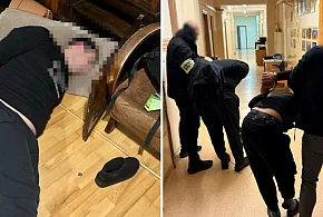 Zaczął uciekać na widok policjantów. Funkcjonariusze siłą weszli do mieszkania