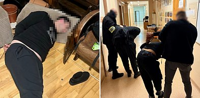 Zaczął uciekać na widok policjantów. Funkcjonariusze siłą weszli do mieszkania