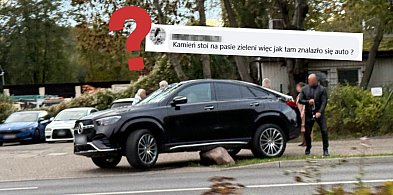 Mercedes zawisł na kamieniu w Sopocie! „Dziękujemy Ci, Kamieniu”-36167