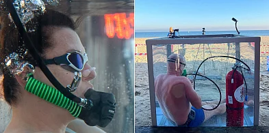 Sopot, dwa rekordy Guinnessa i blisko godzina pod lodowatą wodą-38152