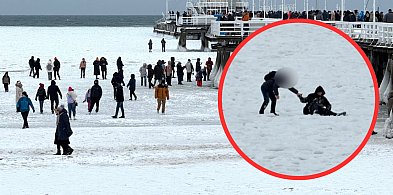 Tu kończy się zabawa. Lód załamał się pod spacerowiczami przy molo w Sopocie