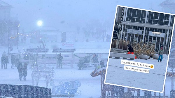 W końcu doczekaliśmy się prawdziwej, białej zimy w Sopocie!