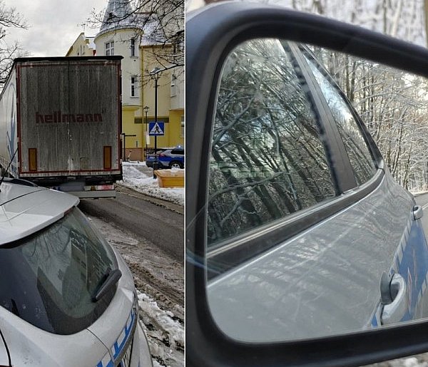 Łotewska ciężarówka utknęła w centrum Sopotu! Kierowca zignorował zakaz-38626