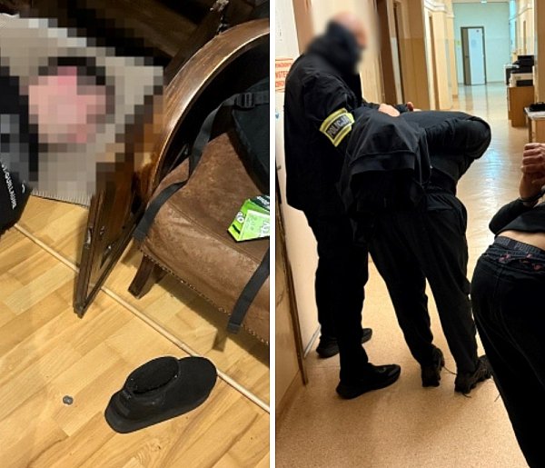 Zaczął uciekać na widok policjantów. Funkcjonariusze siłą weszli do mieszkania