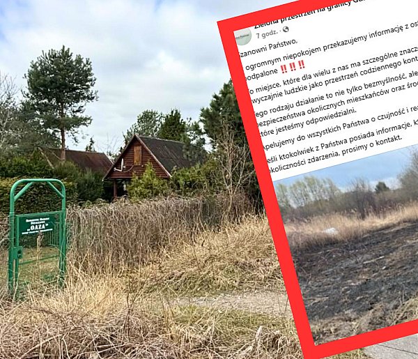 Pożar w okolicy Ergo Areny i ROD "Oaza". Dzień wcześniej protestowali tu...