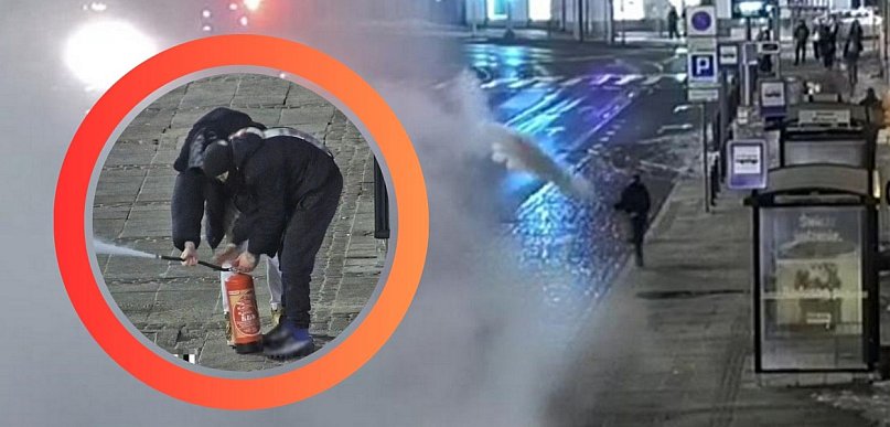 Ukradli gaśnice z autobusów! Rozpylili je w centrum Gdańska