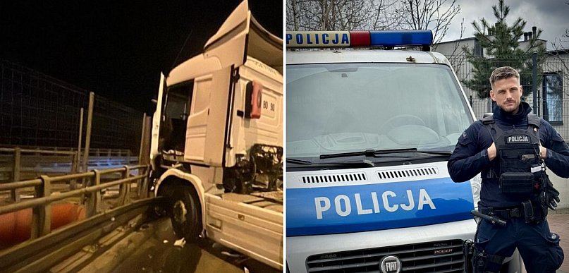 Policjant po służbie zauważył pijanego kierowcę. Skończyło się wypadkiem