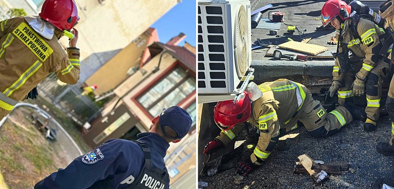 Remont w Sopocie mógł skończyć się tragedią. W akcji 5 oddziałów straży pożarnej