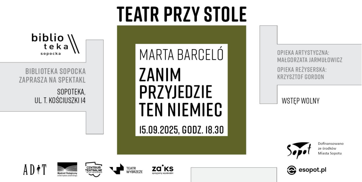 Spektakl w Teatrze przy Stole "Zanim przyjedzie ten Niemiec"