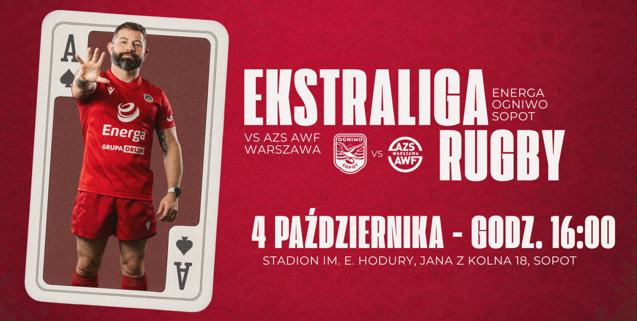 Mecz rugby - Energa Ogniwo Sopot zmierzy się z AZS AWF Warszawa