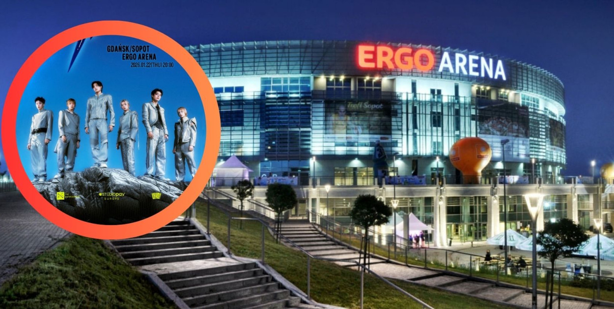Hala widowiskowo-sportowa Ergo Arena, Gdańsk/Sopot. Fot. Lisarlena (CC BY-SA 3.0). W okręgu zdjęcie zespołu, fot. materiały prasowe.