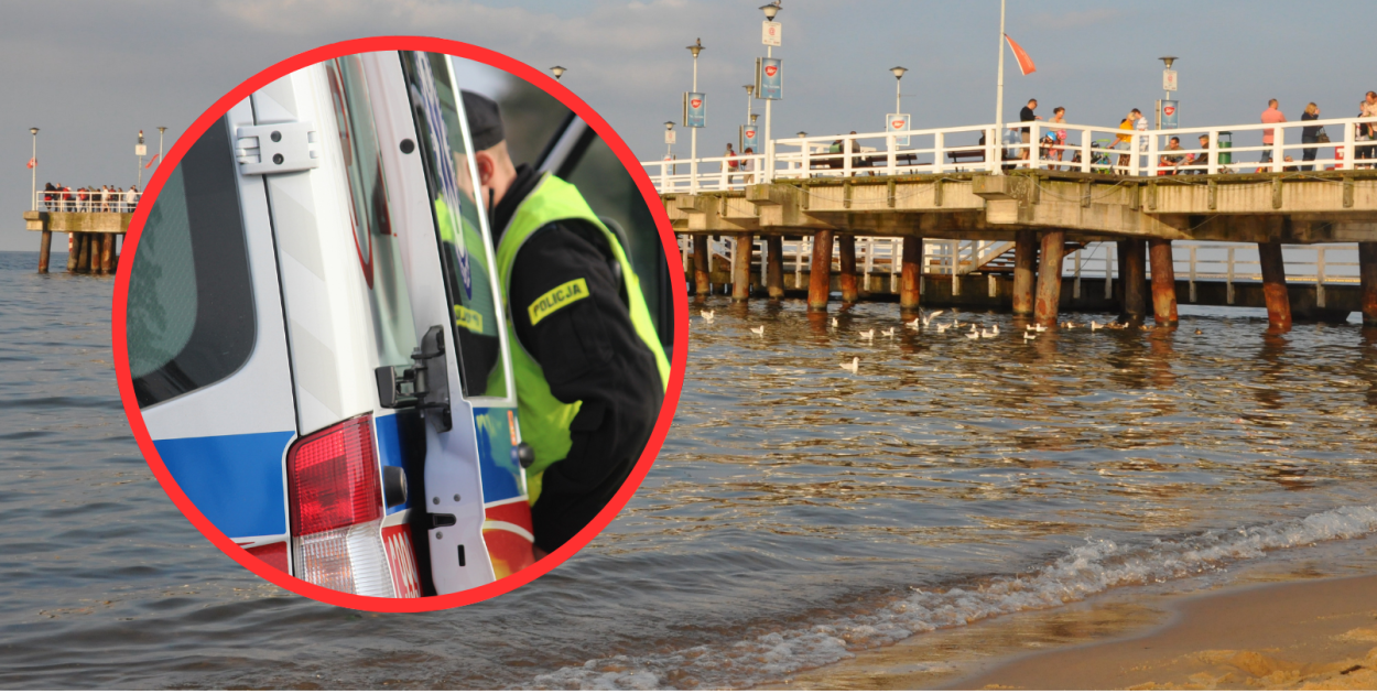 Ciało kobiety w morzu przy gdańskiej plaży. Policja ustala okoliczności zdarzenia