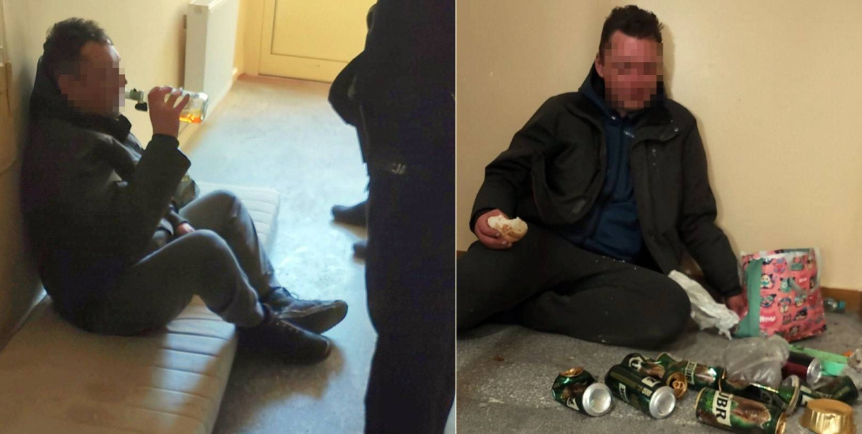 Bezdomny budził strach na osiedlu Brodwino w Sopocie [WIDEO]