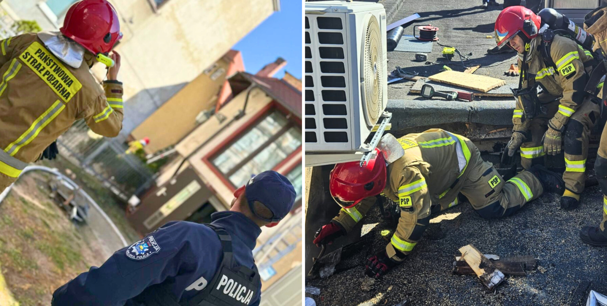 Remont w Sopocie mógł skończyć się tragedią. W akcji 5 oddziałów straży pożarnej