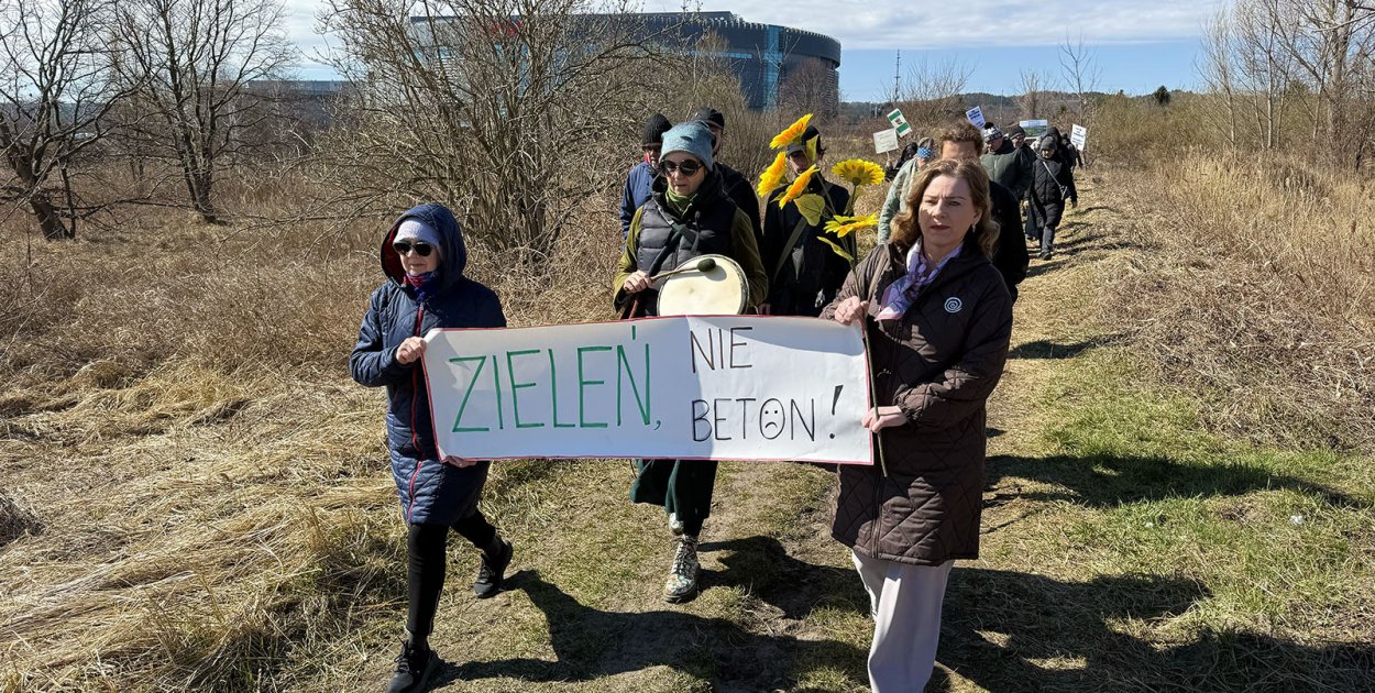 "Łąki, trzciny, drzewa". Mieszkańcy protestowali na granicy Sopotu i Gdańska